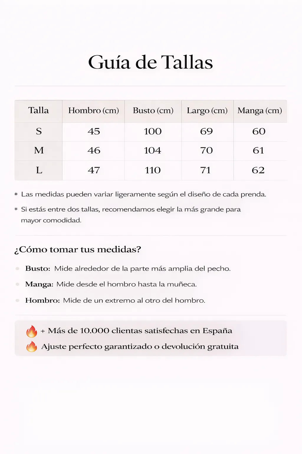 Guia de Tallas Blazer estructurado para mujer Valeria – chaqueta elegante de estilo clásico