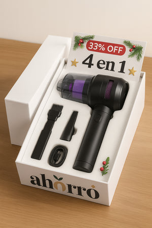 TurboVac™ Pro 4-en-1 – Aspirador de Mano de Alta Potencia 15.000PA con Luz LED