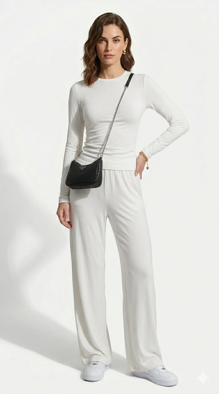 Conjunto Siena Punto Ajustado Manga Larga Casual Elegante Minimalista (4)