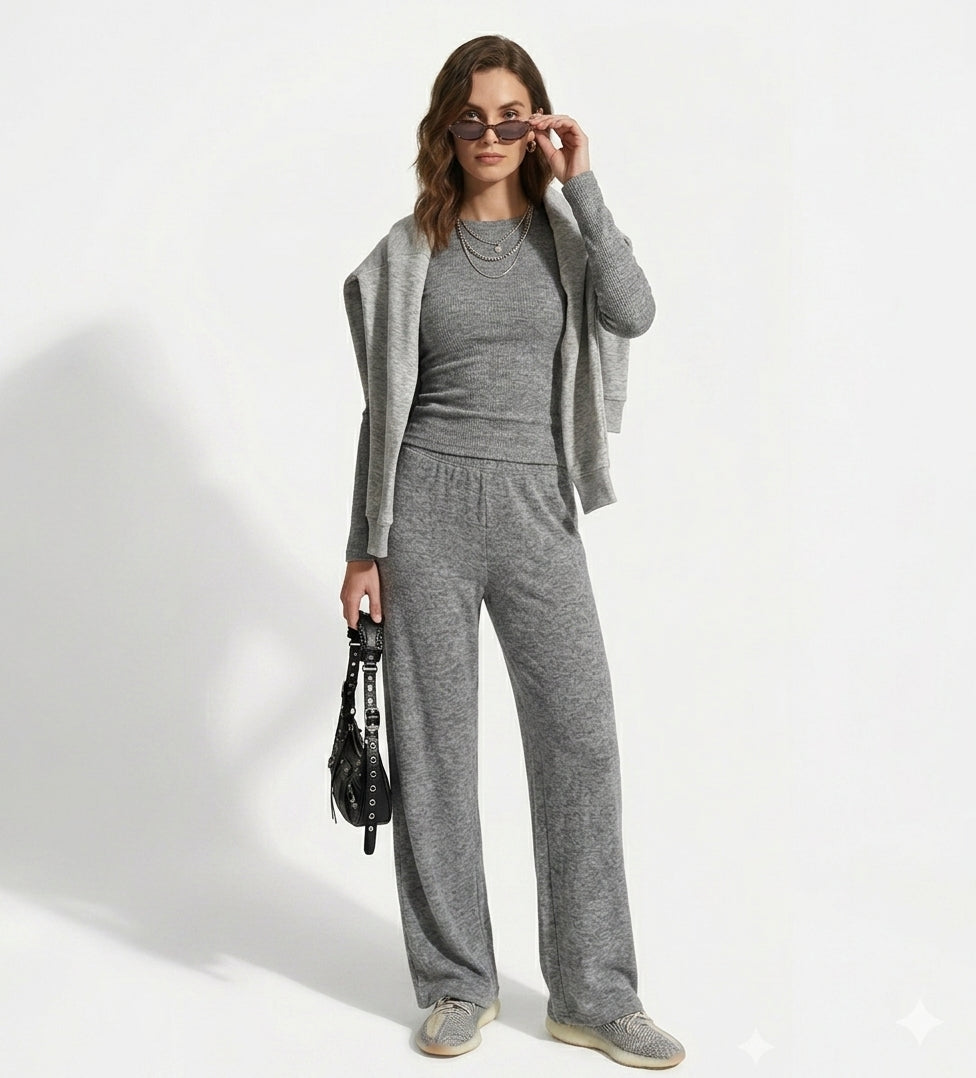Conjunto Siena Punto Ajustado Manga Larga Casual Elegante Minimalista (3)