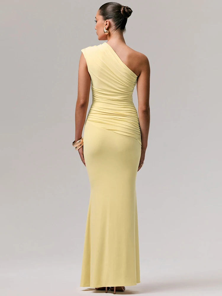 Vestido Milano Largo Asimétrico Espalda Abierta Elegante Minimalista (2)