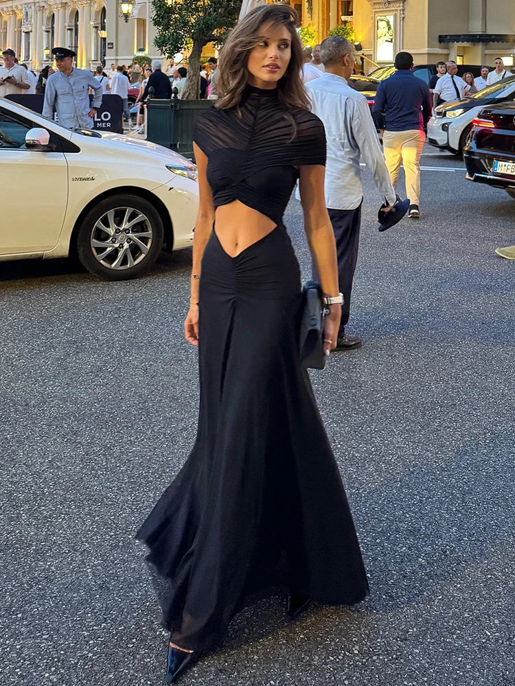 Vestido Roma Mini Ajustado Detalles Calados Elegante Noche Minimalista (3)