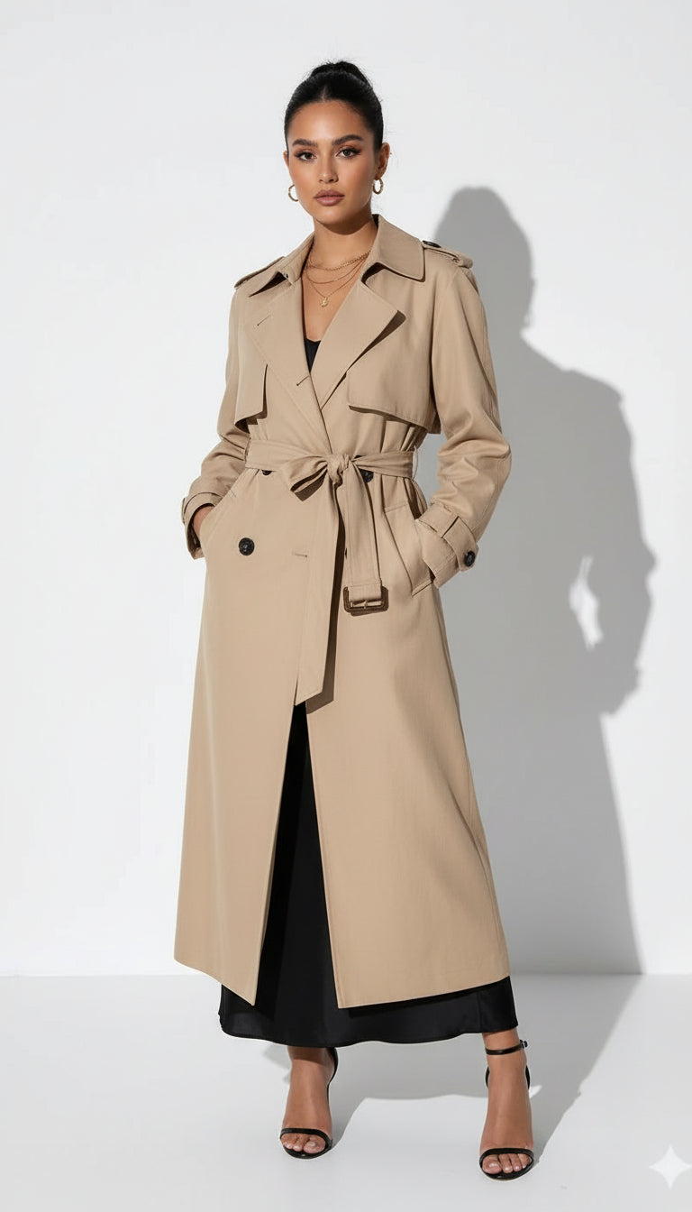 Gabardina Isabella Clásica con Cinturón