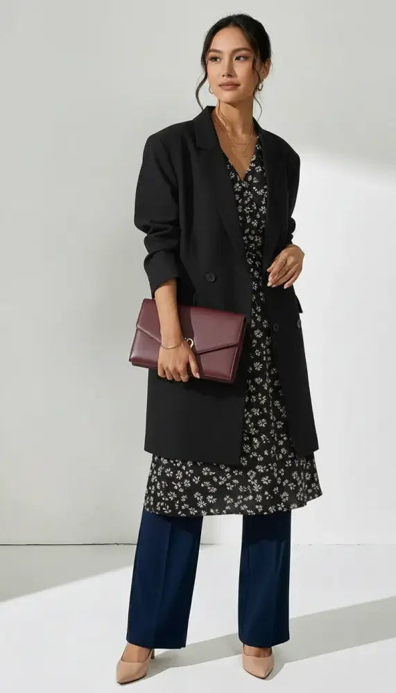 Blazer Largo de Doble Botonadura