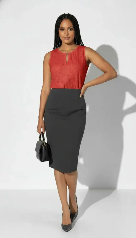 Blusa Sin Mangas con Cuello en V (foto 3)