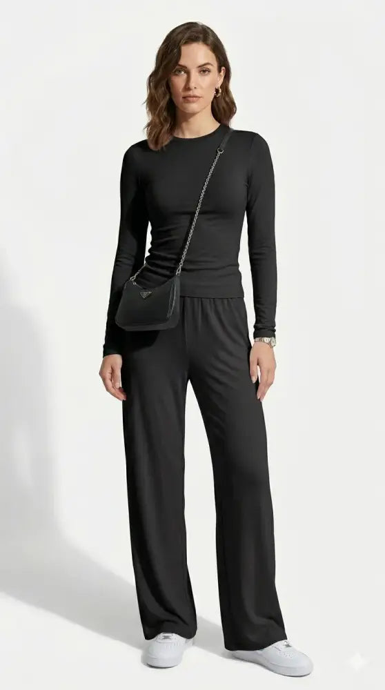 Conjunto Siena Punto Ajustado Manga Larga Casual Elegante Minimalista | AhorroExpress (foto 2)