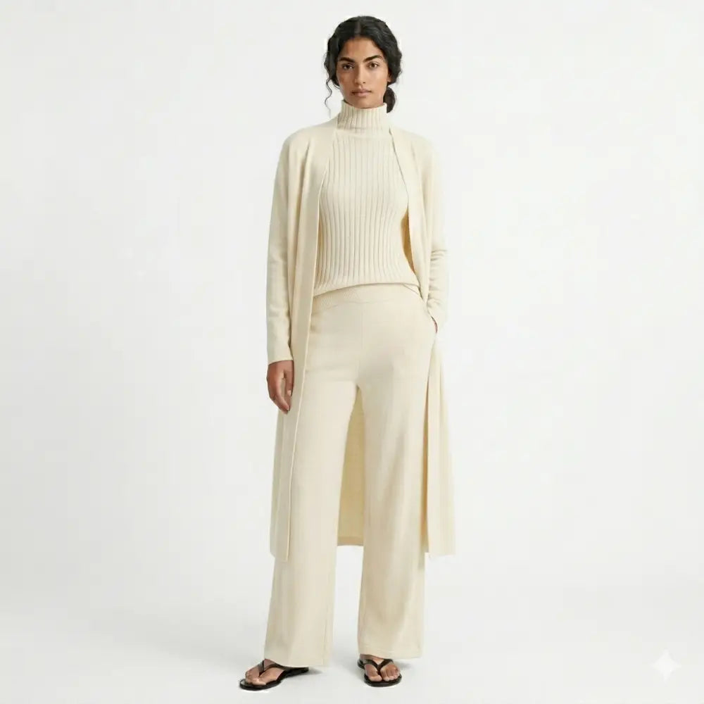 Conjunto Aspen Punto Cuello Alto Pantalón Acampanado y Minimalista | AhorroExpress (foto 3)