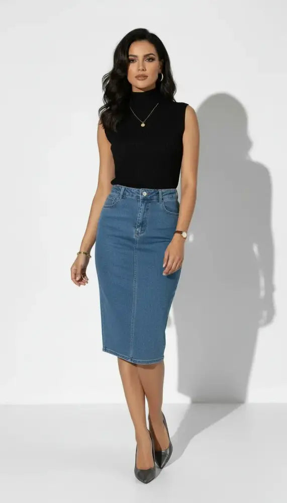 Top de Punto con Cuello Alto