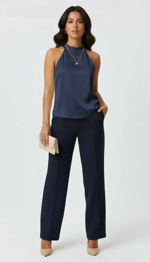 Top Halter Valentina Sin Mangas