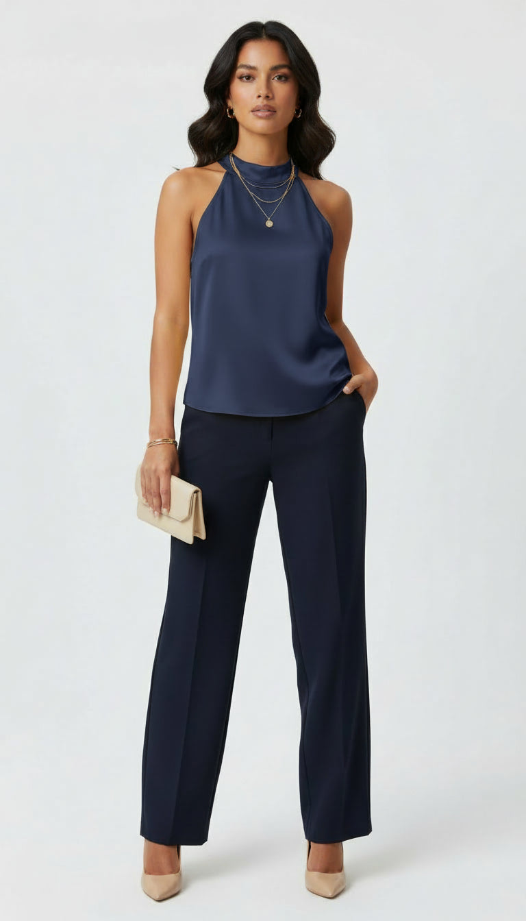 Top Halter Valentina Sin Mangas