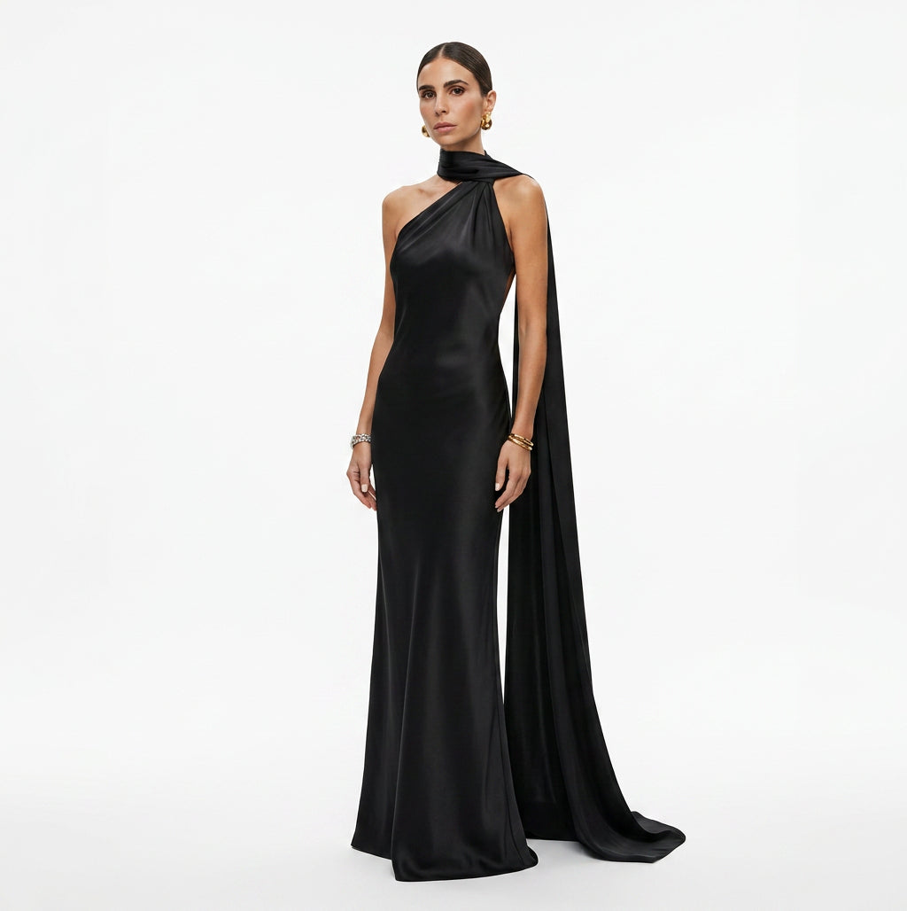 Vestido Siena Midi Asimétrico Espalda Abierta Elegante Minimalista (3)