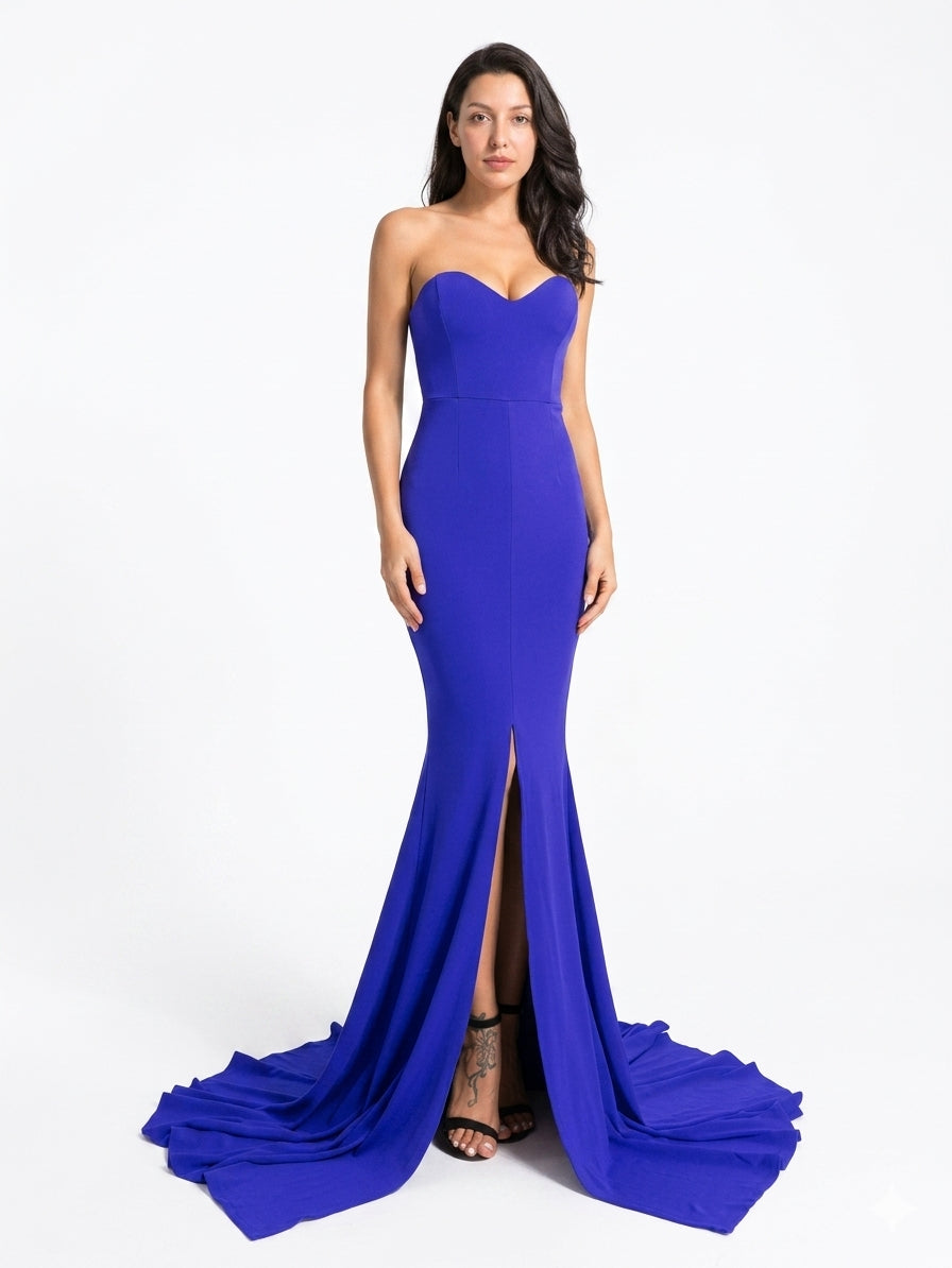 Vestido Aurora Largo Sin Tirantes Elegante Minimalista (4)