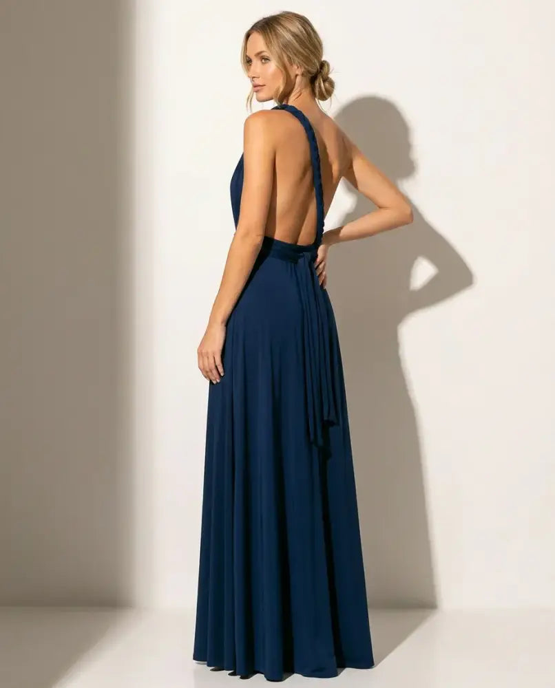 Vestido Bali Midi Fluido Bohemio Escote Redondo Elegante Casual | AhorroExpress (foto 2)